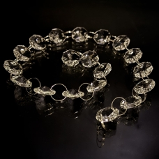 Нить из Хрустальных Подвесок на кольцах (1 метр)